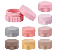 PH PandaHall 8pcs 8 couleurs pot de Voyage en Silicone avec 20ml Couvercle pour Produits de Toilette Poudre Crème pour le Visage et le Corps, 4.4x2.5cm