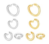 PH PandaHall 8pcs Anneaux de Jonction en Argent Sterling 925, 6/8/10mm Anneaux de Jonction Verrouillables Or Argent Anneauxs O Apprêts pour la Fabrication de Bijoux Colliers et Bracelets