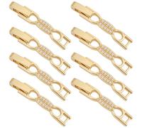 PH PandaHall 8pcs Fermoirs D'Extension de Bracelet, Fermoir Montre Rabattable Collier Extenders Cubic Zirconia Extension Bracelet Montre pour DIY Réparation Bracelets Collier, doré