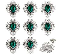 PH PandaHall 8pcs Goutte d'eau Broche Épingle Larme Épingle de Revers Cristal Broches Style Vintage Épingles Broche en Forme de Larme pour Femmes Vêtements Robe Fête Danse Mariage Banquet