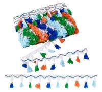 PH Pandahall 9.1m Ruban à Franges 40mm Garniture à Franges à Pompons Dentelle à Coudre Tissu Garniture Décorative en Polyester pour Rideaux Robes Vêtements Décoration D'Intérieur Bricolage