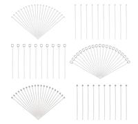 PH PandaHall 900pcs Épingles à œil Épingles à tête Goupilles à Billes 40mm Épingles à Bijoux en Acier Inoxydable Épingles à tête de Calibre 21~24 pour Bijoux Boucles d'oreilles Bracelets Colliers