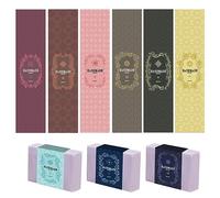 PH PandaHall 90pcs Ruban Adhésif Fait Main, 9 Styles Floral Kraft Papier Emballages de Savon Vertical Savon Papier Étiquette Savon Manches Couvre Savon Lotion Bars Bain Emballage Cadeau, 21 cm Long