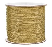 PH PandaHall 91m Cordon en Nylon 1mm Cordon à Nouer Chinois Cordon de Carillon éolien Fil de Perles pour Bracelets tressés et Colliers Macramé Carillon à Vent Store Pare-Soleil relevable, Blé