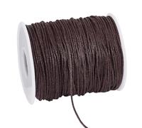 PH PandaHall 91m Fil de Coton Ciré 1mm Fil Ciré Marron pour Bracelets, Cordon Ciré pour Colliers Perles Bijoux Fantaisie Création de Bijoux Macramé Artisanat Fait Main