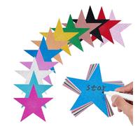 PH PandaHall 96pcs 12 Couleurs Étoiles Scintillantes Découpées Double Face Papier Étoiles 15cm Grand Étoiles Confettis Décorations pour Noël Mariage Fête Toile de Fond Salle Classe Tableau D'Affichage