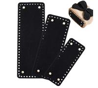 PH PandaHall Base de Sac en Feutre Noir Shaper Fond de Sac Rectangulaire au Crochet, 3 taille Feutre pour Sac à Main Tricot Crochet Façonnage de Sacs pour la Fabrication de Sacs