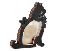 PH PandaHall Boîte à Souvenirs de Poils de Chat en Bois Boîte à Souvenirs de Fourrure d'animal de Chat, Noir Conteneur de Poils d'animal à Poser sur pour Les Amoureux des Animaux, 18x14.8cm