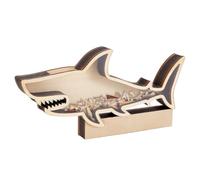 PH PandaHall Boîte de Présentation de Dents de Requin Boîte de Présentation pour Décorations de Fête à Domicile Boîte de Rangement pour Pierres Précieuses et Coquillages 27x3x13.5cm