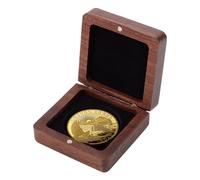 PH PandaHall Boîte de Présentation depcs de Monnaie, Boîte de Présentation Carrée Boîte de Rangement pourpcs de Monnaie avec Intérieur en Velours pour Boîte-Cadeau et le Stockage, 6.8x6.8x2.7cm