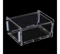 PH PandaHall Boîte en Acrylique Transparent Boîte de Rangement 12.5x9.5x6cm Transparente Rectangulaire Boîtes à Bijoux pour Broderie Maquillage Bijoux Artisanat Bureau Maison