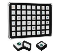 PH PandaHall Boîte Rangement Gemmes 48pcs Plateau Présentation Diamants en Vrac Plateau Aluminium Cristal Organisateur Pot Boîte Présentation Gemmes Conteneurs Bijoux avec Mousse pour Perles Strass