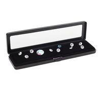 PH PandaHall Boîtes d'affichage de diamant Conteneur de gemmes Boîte à bijoux en pierres précieuses Boîte de rangement avec couvercles et velours pour pièces de monnaie Présentation de bijoux, 1pc