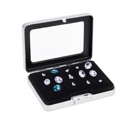 PH PandaHall Boîtes d'affichage de diamant Porte-conteneur de gemmes Boîte de rangement de bijoux en pierres précieuses avec fenêtre et velours pour les pierres précieusespcs de monnaie 8x6cm