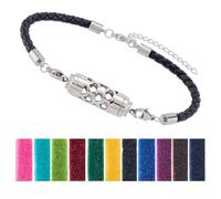 PH PandaHall Bracelet Diffuseur d'huiles Essentielles Bracelet en Cuir Tressé avec Découpé en Acier Inoxydable Bracelets d'Aromathérapie avec 10 Bâtonnets de Recharge pour Cadeaux Unisexe et