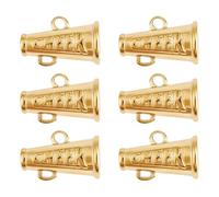 PH PandaHall Breloques de Support Plaqués Or 18K Breloques en Forme de Mégaphone 6pcs Pendentifs Mégaphone en Acier Inoxydable 304 pour Fabrication de Bijoux de Colliers Bracelets Événements Sportifs