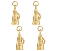 PH PandaHall Breloques Mégaphone Pendentifs Haut-Parleurs Plaqués Or 18K 4pcs Breloques Mégaphone Pendentifs en Acier Inoxydable 304 pour DIY Artisanat Collier Bracelet Bijoux Événements Sportifs