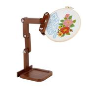 PH PandaHall Cadre de Broderie Ajustable sur Pied en Bois de Pin Porte Cadre de Broderie Support de Broderies sur Table pour la Couture les Arts Artisanaux les Projets de Patchwork Outil de Point