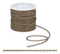 PH PandaHall Chaine Iron Cross Chains Cable, Couleur Bronze Antique Couleur Come on Reel Chaine: Environ 3 mm de Long, 2 mm de Large, 0,5 mm d'epaisseur