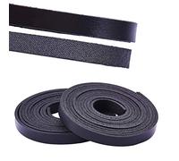 PH PandaHall Cordon en cuir, 10 x 2,5 mm, 2 m/rouleau, noir, 2 rouleaux, cuir de vachette, Elite, Thread_CORD, résistance supérieure