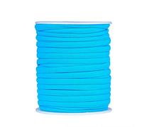 PH PandaHall cordon plat et fin élastique, 5 mm, fil de nylon souple, cousu, extensible, cordon en Lycra pour la couture, les travaux manuels, les bandeaux, la fabrication de bijoux, accessoires (Bleu