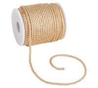 PH PandaHall Cordons d'honneur de Remise de Diplôme de 30m, 3mm Cordon Torsadé Doré Cordon Fait à la Main Cordon Tressé pour Fenêtre Nœuds Papillon Corde pour Travaux Manuels, Vêtements