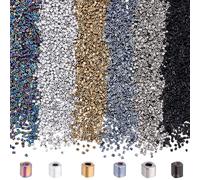 PH PandaHall Environ 5400~600pcs Perle de Rocaille 6 couleurs électrolytiques Perles opaques métalliques 12/0 Perles de Rocaille Carrées pour Boucle D'oreille Collier Bracelet