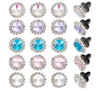 PH PandaHall Épingles À Numéro Rétro 5 Couleurs Épingles en Strass Porte-Numéro pour Concours Hippique Épingle en Verre pour Cours D’Équitation Concours Hippiques Chemisiers