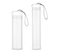 PH PandaHall Étui à pinceaux extensible en plastique avec cordon de transport - 2 tailles - Transparent - Tube de rangement pour pinceaux d'aquarelle et crayons