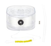 PH PandaHall Fil à coudre avec fil de plomb et boucle pour couture de cuir, bijoux, bracelets - Blanc - 225 m x 0,2 mm
