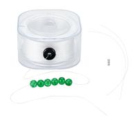 PH PandaHall Fil de Bracelet 200m Fil de Perles en Nylon Blanc de 0.3mm Fil de Perles de Rocaille avec Fil Conducteur et Boucle pour la Fabrication de Bijoux Bracelets Colliers à Coudre