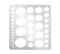 PH PandaHall Gabarit Modèle de Cercle, Modèle Rond en Métal, pochoir Géométrique en Acier Inoxydable 304 pour Journal pour DIY Gravure Peinture Dessin Quilting, Scrapbooking, Rédaction