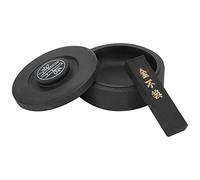 PH PandaHall Inkstone Calligraphie Chinoise, Pierres D'Encre Taditional Bâton D'Encre Rectangulaire avec Couvercle Rond Encres de Stockage en Pierre Naturelle pour la Calligraphie Chinoise Peinture