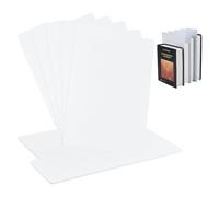 PH PandaHall Intercalaires de Bandes Dessinées 20pcs Tableaux de Livres en Plastique Blanc avec Onglets Séparateurs de Disques Séparateurs de Bandes Dessinées pour Album Bibliothèque Bureau École