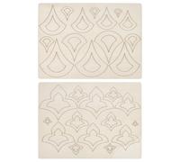 PH PandaHall Kit D'Art Mandala en Bois 2 paquet Pochoirs de Peinture en Bois Naturel Brut pour Projets D'Artisanat Familial Décoration de Maison Vacances Activités Peinture Artistique, 18.7x25cm