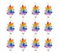 PH PandaHall Lot de 12 breloques en forme de sapin de Noël, pendentifs mignons en cristal acrylique pour Noël, bijoux, colliers, loisirs créatifs, porte-clés, décorations