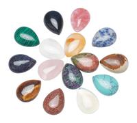 PH PandaHall Lot de 15 Pcs Cabochons de Pierre Gemme en Forme de Goutte pour Bijoux, Couleur Melangee, 25x18x6mm