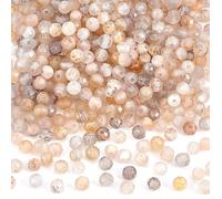 PH PandaHall Lot de 159 perles d'espacement à 2 brins en pierre de lune naturelle - Perles en pierre de lune à facettes - Perles en vrac pour bijoux de yoga, collier, bracelet