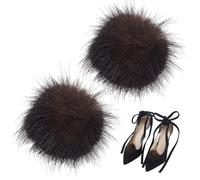 PH PandaHall Lot de 2 pinces à chaussures à pompons, boucles de chaussures, breloques décoratives pour chaussures à talons hauts, boucles décoratives pour femme, décoration de costume, 5,1 cm, Fibre