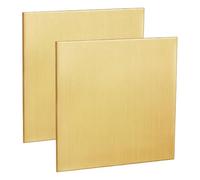 PH PandaHall Lot de 2 plaques carrées en laiton massif de calibre 14 (2 mm) pour la fabrication de bijoux, la gravure, l'estampage, les travaux manuels, les projets de bricolage
