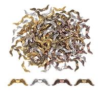 PH PandaHall Lot de 200 perles intercalaires en forme d'aile d'ange - 4 couleurs - Style tibétain - 20 mm - Pour décoration de mariage - Or antique/argenté/bronze/cuivre rouge, trou de 1 mm