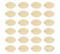 PH PandaHall Lot de 24 perles d'espacement en forme de feuille d'arbre - 9 x 6 mm - Ovale en alliage - Pour collier, bracelet, boucles d'oreilles, fabrication de bijoux - Trou : 1 mm