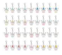 PH PandaHall Lot de 36 pendentifs en forme d'ange, 9 couleurs, en forme de cœur et perles en acrylique, pour bouquet, mariage, remise de diplôme, fabrication de bijoux, Acrylique Acrylique Acier