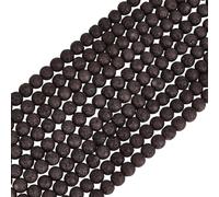 PH PandaHall Lot de 470 perles de lave naturelles de 8 mm - Marron noix de coco - Perles rondes teintées - Perles d'énergie pour la fabrication de bijoux