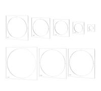 PH PandaHall Lot de 8 gabarit de Routeur Gabarits D'Incrustation de Cercle Gabarit de Routeur en Acrylique Règles D'Échelle de Dessin Transparentes Modèles Décoratifs pour le Travail du Bois Couture