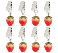 PH PandaHall Lot de 8 Poids de Table aux Fraises Pince à Poids de Nappe Pinces à Poids de Nappe Clips de Poids Artisanaux pour Printemps l'extérieur Jardin Mariage Camping Pique-Nique