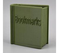 PH PandaHall Marque Page Organisateur Imprimé en 3D Forme de Livre, Organisateur de Marques Pages Vert en Forme de Livre Accessoire Bibliophile pour Bibliothèque Maison Bureau