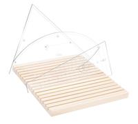 PH PandaHall Organiseur de règle à 16 emplacements en bois pour règles de matelassage 4 mm - Support de rangement pour règle de bureau à domicile - 25,8 x 22,1 cm