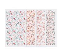 PH PandaHall Papier Transfert pour Argile Polymère 4 Style 15x10.5cm Papier Transfert à Motif de Fleurs Décalcomanies pour Pâte Polymère Boucles D'Oreilles Pinces à Cheveux Bijoux