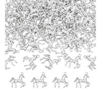 PH PandaHall Pendentifs Breloques Cheval 80pcs Breloque Cheval au Galop Perles D'Équitation Tibétaines Pendentifs Breloques Animaux en Métal pour la Fabrication de Bracelets Colliers et Bijoux
